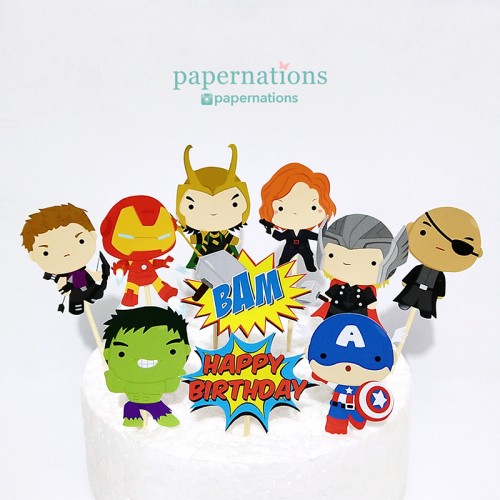 Avengers Cupcake Toppers